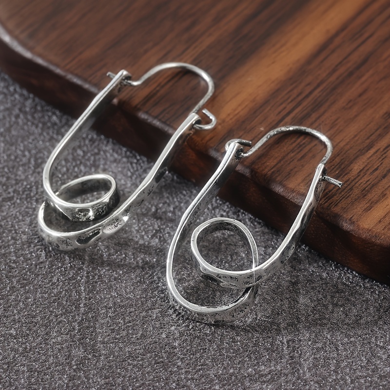 Women's Vintage Boho Style Copper Spiral Hoop Earrings